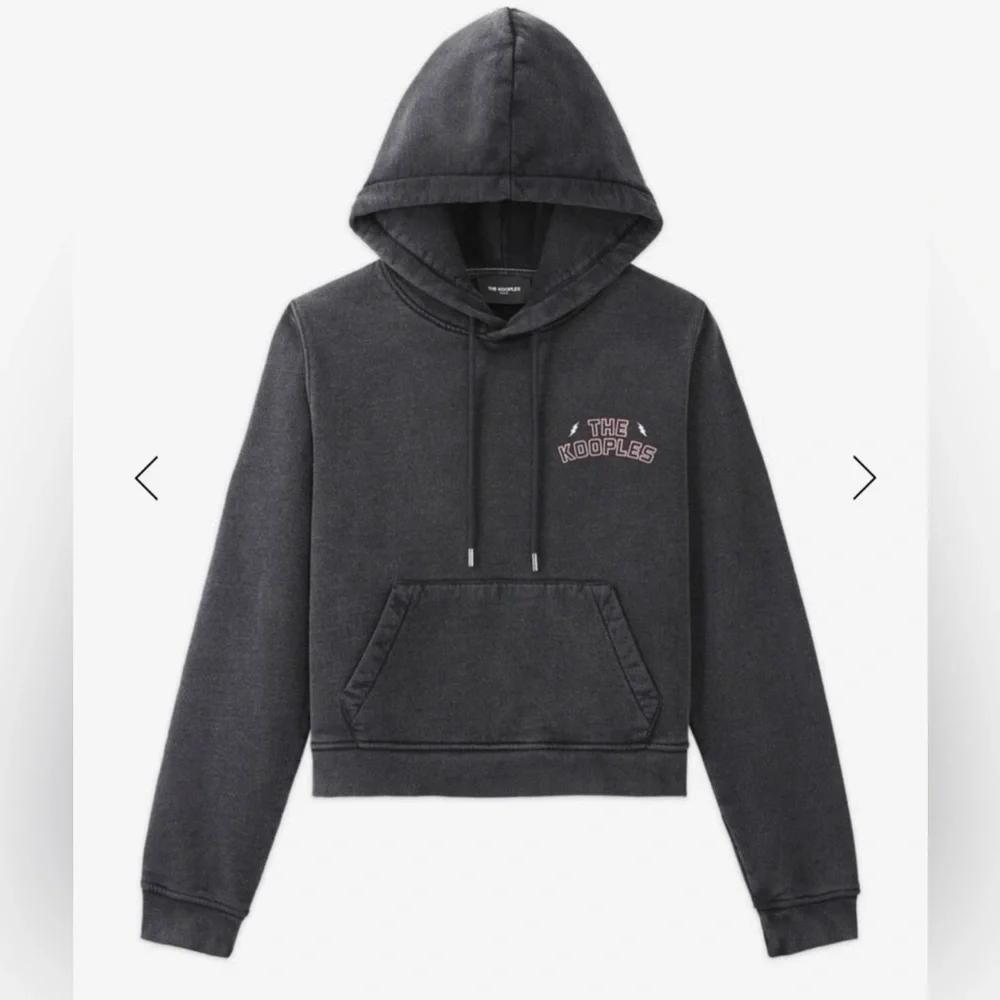The Kooples Black Graphic Hoodie  Size Small‎